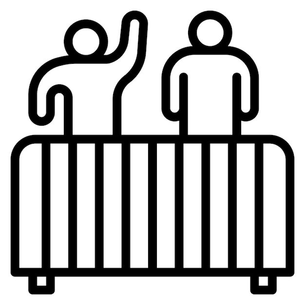 Imagen vectorial del icono de control de la multitud Se puede usar para la peregrinación del Hajj