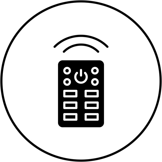 Imagen vectorial del icono del control remoto inteligente Se puede utilizar para el hogar inteligente
