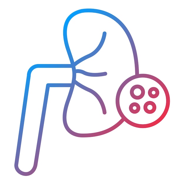 Imagen vectorial del icono de control de riñón Se puede utilizar para el control de salud