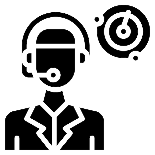 Imagen vectorial del icono de control de tráfico aéreo Se puede utilizar para el avión