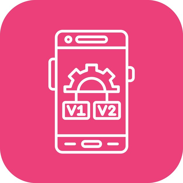 Imagen vectorial del icono de control de versión Se puede utilizar para el desarrollo de aplicaciones móviles