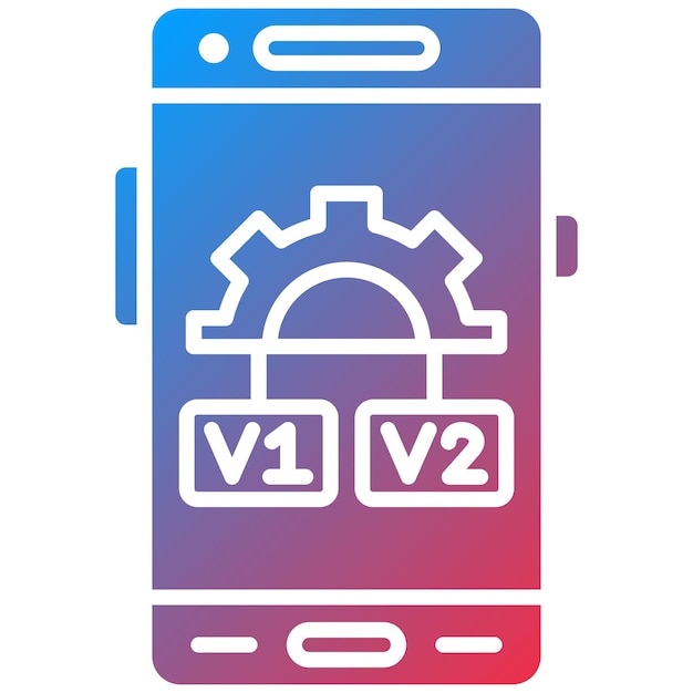 Imagen vectorial del icono de control de versión Se puede utilizar para el desarrollo de aplicaciones móviles