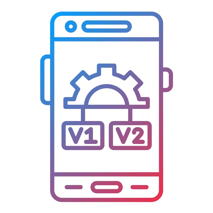 Vector imagen vectorial del icono de control de versión se puede utilizar para el desarrollo de aplicaciones móviles