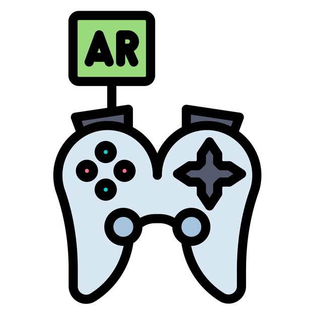Imagen vectorial del icono del controlador Ar Se puede utilizar para la realidad aumentada