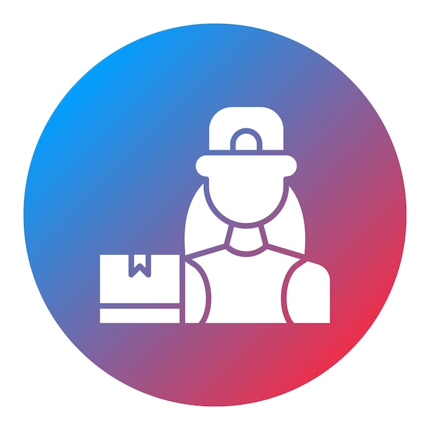 Imagen vectorial del icono del controlador de entrega Puede utilizarse para mujeres
