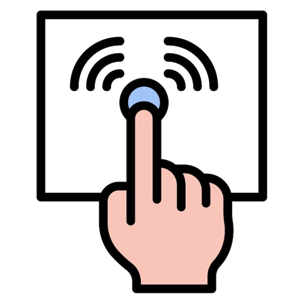 Imagen vectorial del icono del controlador táctil Se puede utilizar para la realidad aumentada