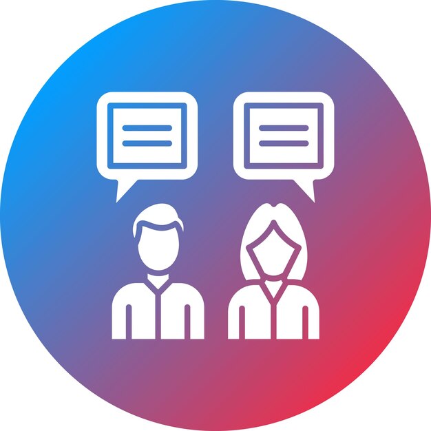Imagen vectorial del icono de conversación Se puede utilizar para la gestión de proyectos