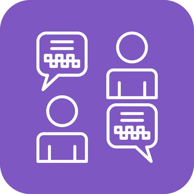 Imagen vectorial del icono de conversación Se puede utilizar para el servicio de taxi