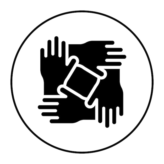 Imagen vectorial del icono de cooperación Se puede utilizar para el trabajo en equipo