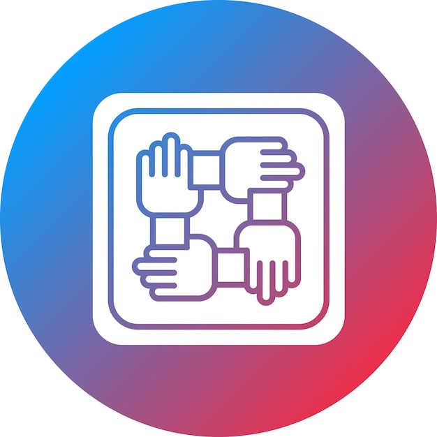 Imagen vectorial del icono de cooperación Puede utilizarse para la gestión empresarial