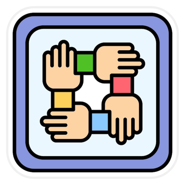Imagen vectorial del icono de cooperación Puede utilizarse para la gestión empresarial