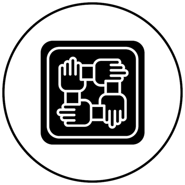 Imagen vectorial del icono de cooperación Puede utilizarse para la gestión empresarial