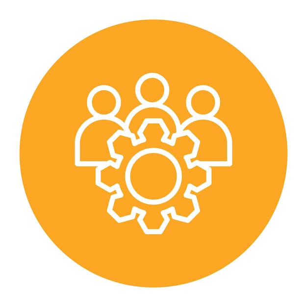 Imagen vectorial del icono de cooperación Puede utilizarse para la organización