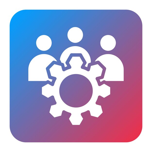 Imagen vectorial del icono de cooperación Puede utilizarse para la organización