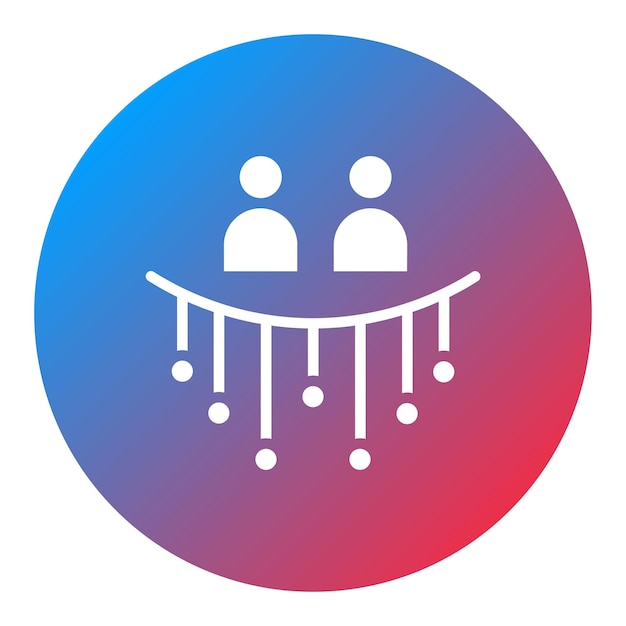 Imagen vectorial del icono de coordinación Se puede utilizar para Business Analytics
