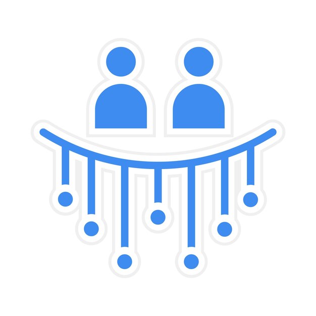 Imagen vectorial del icono de coordinación Se puede utilizar para Business Analytics