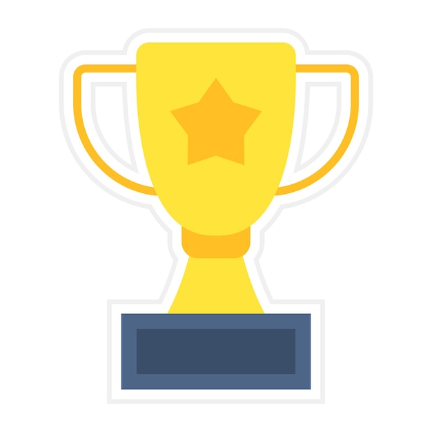 Imagen vectorial del icono de la copa de oro Se puede usar para Medieval