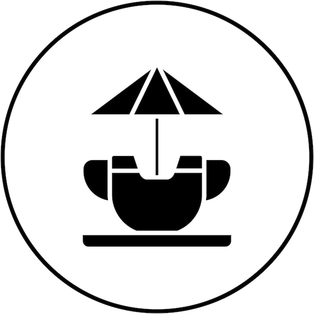 Imagen vectorial del icono de la copa de paseo Se puede usar para el parque temático