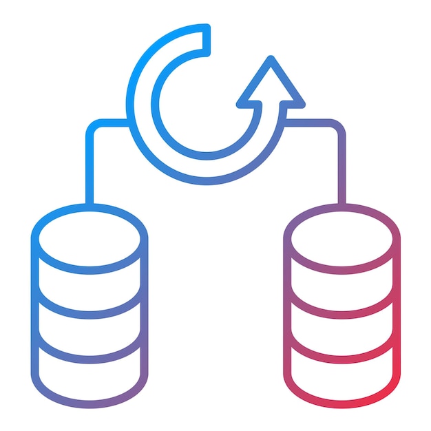 Imagen vectorial de icono de copia de seguridad de la base de datos Se puede utilizar para alojamiento web
