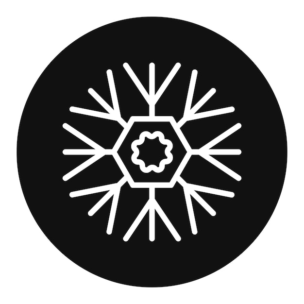 Imagen vectorial de icono de copo de nieve Se puede usar para Carnaval