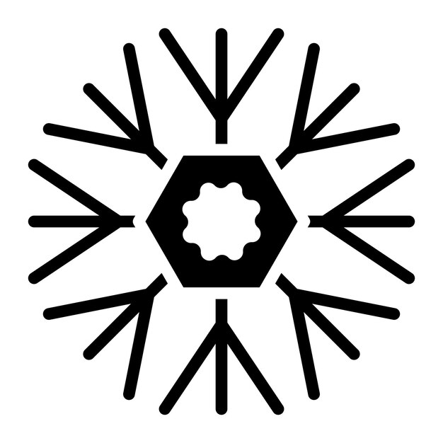 Imagen vectorial de icono de copo de nieve Se puede usar para Carnaval
