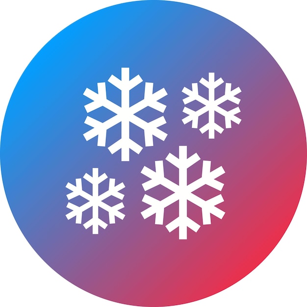Imagen vectorial del icono de copo de nieve Se puede usar para el clima