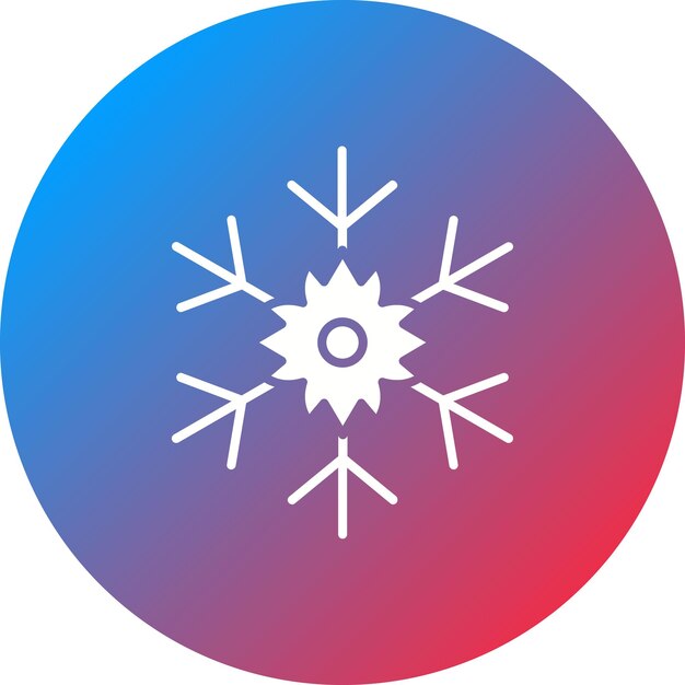 Imagen vectorial de icono de copo de nieve Se puede usar para estacional