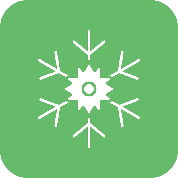 Imagen vectorial de icono de copo de nieve Se puede usar para estacional