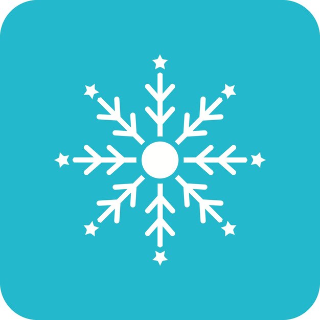 Imagen vectorial de icono de copo de nieve Se puede usar para Invierno