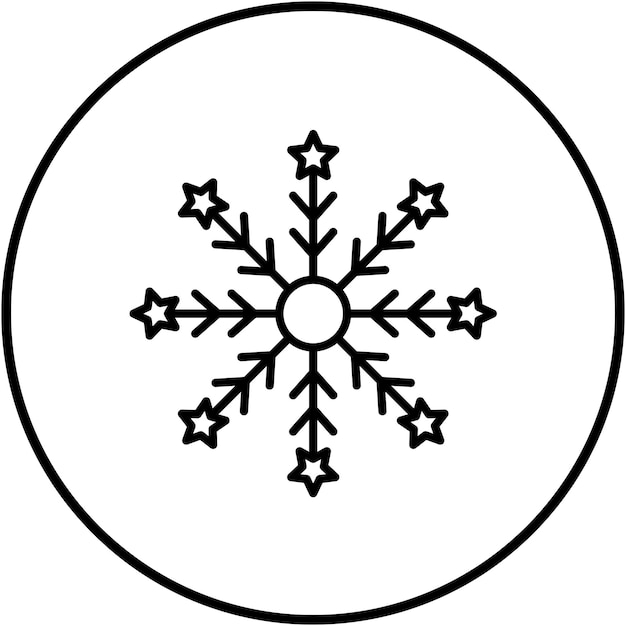 Imagen vectorial de icono de copo de nieve Se puede usar para Invierno