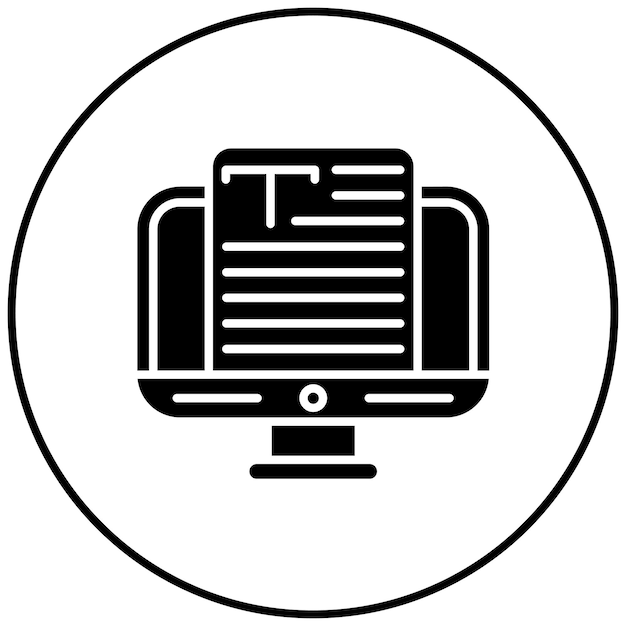 Imagen vectorial de icono de copywriter Se puede usar para Digital Nomad