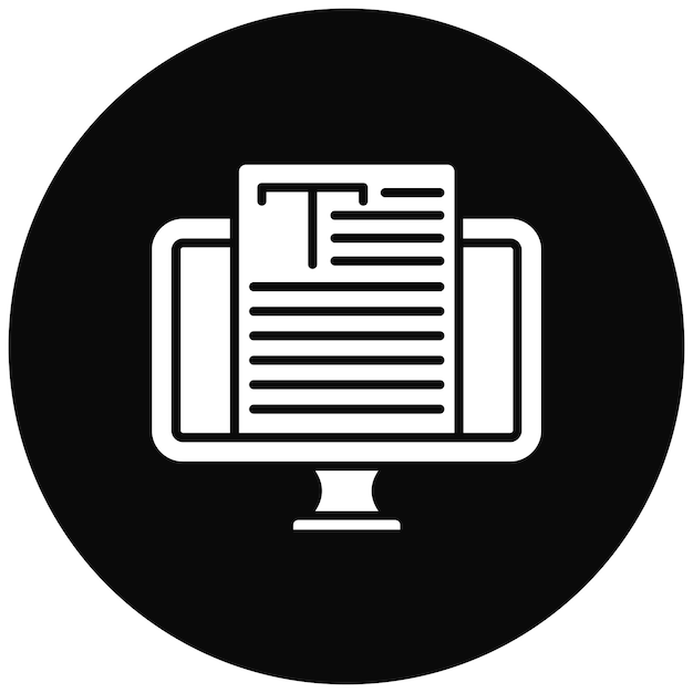 Imagen vectorial de icono de copywriting Se puede usar para la Agencia de Medios Sociales