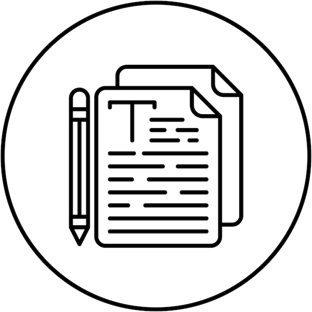 Imagen vectorial de icono de copywriting Se puede usar para la creatividad