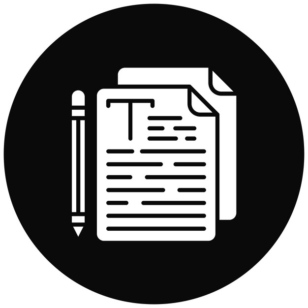 Imagen vectorial de icono de copywriting Se puede usar para la creatividad
