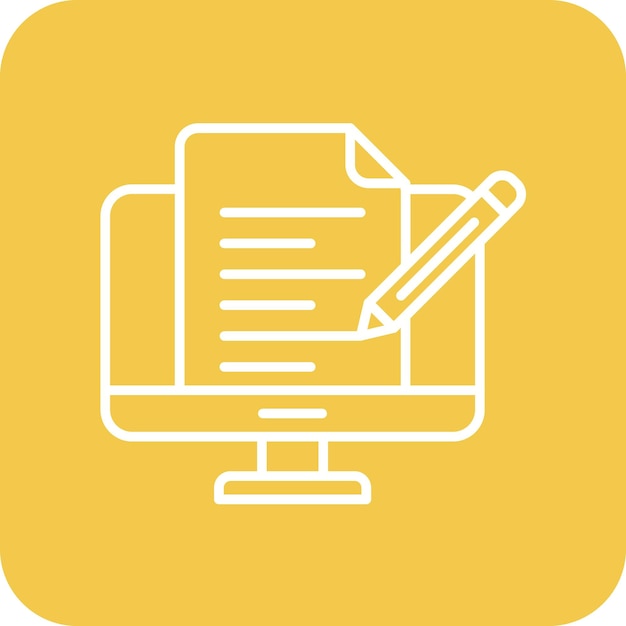 Imagen vectorial de icono de copywriting Se puede utilizar para el marketing