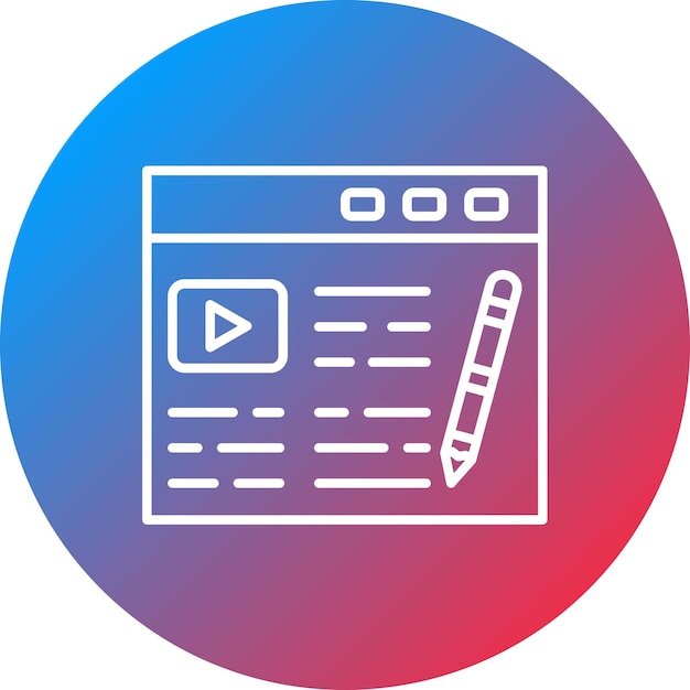 Imagen vectorial de icono de copywriting Se puede utilizar para SEO y SEM