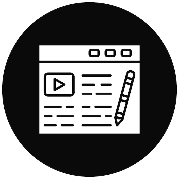 Imagen vectorial de icono de copywriting Se puede utilizar para SEO y SEM