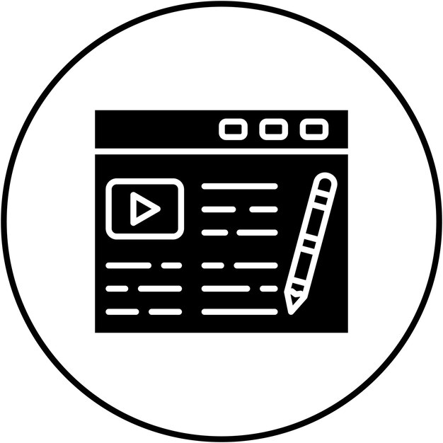 Imagen vectorial de icono de copywriting Se puede utilizar para SEO y SEM