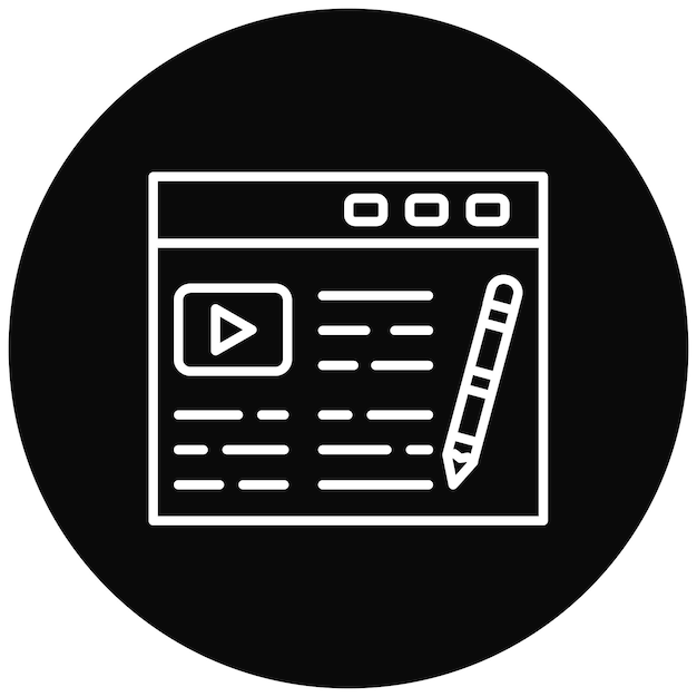 Imagen vectorial de icono de copywriting Se puede utilizar para SEO y SEM