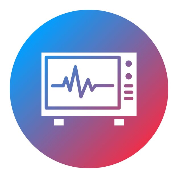 Imagen vectorial del icono del corazón del monitor Se puede utilizar para la enfermería