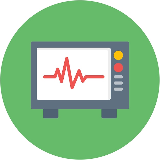 Imagen vectorial del icono del corazón del monitor Se puede utilizar para la enfermería