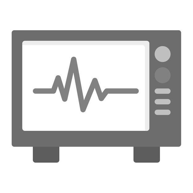 Imagen vectorial del icono del corazón del monitor Se puede utilizar para la enfermería