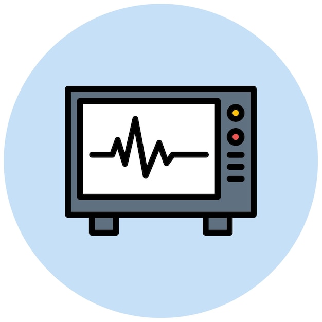 Imagen vectorial del icono del corazón del monitor Se puede utilizar para la enfermería