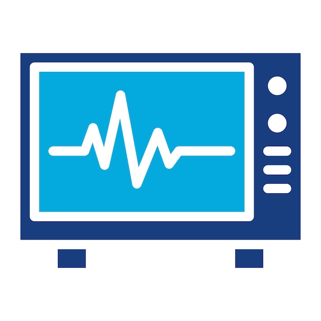 Imagen vectorial del icono del corazón del monitor Se puede utilizar para la enfermería