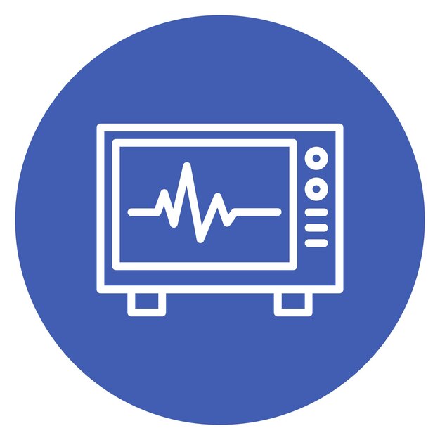 Imagen vectorial del icono del corazón del monitor Se puede utilizar para la enfermería