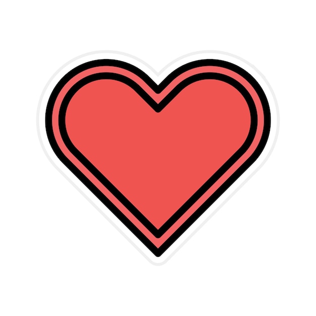 La imagen vectorial del icono del corazón se puede usar para Amistad