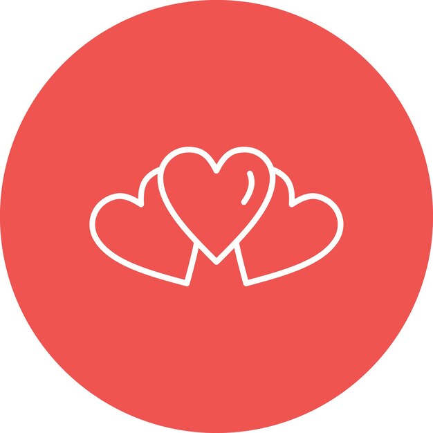 Imagen vectorial del icono del corazón Se puede usar para bodas