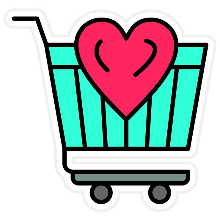 Vector imagen vectorial del icono del corazón se puede usar para compras y comercio electrónico