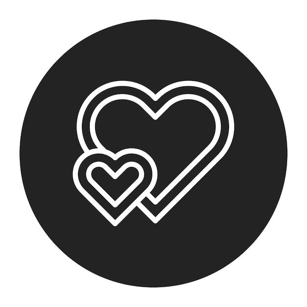La imagen vectorial del icono del corazón se puede utilizar para el aniversario