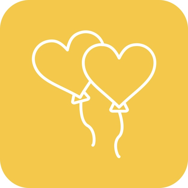 Imagen vectorial del icono de los corazones de globo Se puede utilizar para la retroalimentación del cliente